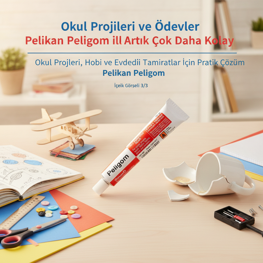 Okul Projeleri, Hobi ve Evdeki Tamiratlar İçin Pratik Çözüm Pelikan Peligom 3